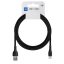 USB-A - USB-C 3A-es adat- és töltőkábel - 1 méter, fekete (Blue Star)