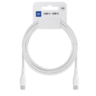   Blue Star USB-C - USB-C 60W-os gyorstöltő kábel - 1 méter, fehér