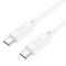 Hoco USB-C - USB-C 60W-os gyorstöltő kábel - 1 méter, fehér