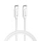 Forcell USB-C - USB-C 60W-os gyorstöltő kábel - 1,5 méter, fehér