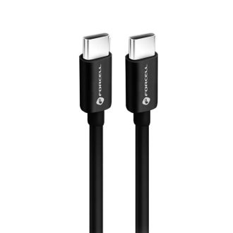   Forcell USB-C - USB-C 60W-os gyorstöltő kábel - 3 méter, fekete