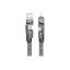 4 az 1-ben USB-A / USB-C - USB-C / Lightning 60W-os gyorstöltő kábel - 1 méter, króm (Forcell)