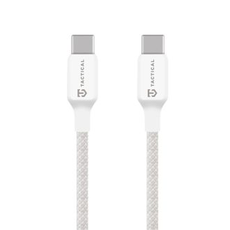   Tactical USB-C - USB-C 60W-os gyorstöltő kábel - 1 méter, fehér