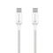 Tactical USB-C - USB-C 60W-os gyorstöltő kábel - 1 méter, fehér