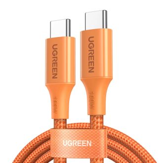   Ugreen USB-C - USB-C 100W-os gyorstöltő kábel - 1 méter, narancssárga