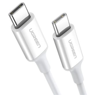   Ugreen USB-C - USB-C 60W-os gyorstöltő kábel - 1 méter, fehér