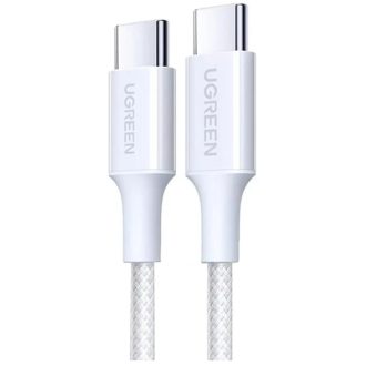   Ugreen USB-C - USB-C 60W-os gyorstöltő kábel - 1 méter, fehér