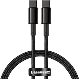   Baseus USB-C - USB-C 100W-os gyorstöltő kábel - 1 méter, fekete
