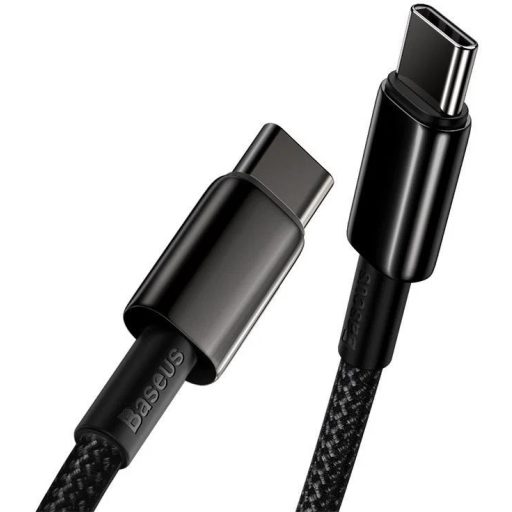 Baseus USB-C - USB-C 100W-os gyorstöltő kábel - 1 méter, fekete