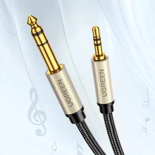 Ugreen - 3.5mm-es jack sztereó kábel 6.35mm TRS-hez - 2m szürke