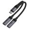 Acefast - adapter, USB-C-ből  2xUSB-C-re, FEKETE