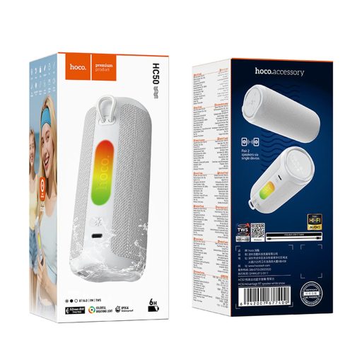 Hoco HC50 vezeték nélküli bluetooth hangszóró, fehér