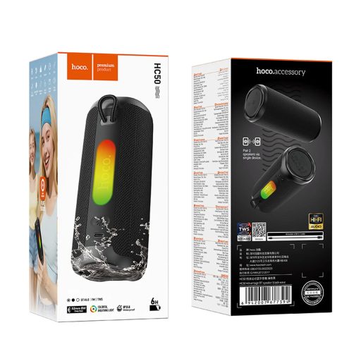 Hoco HC50 vezeték nélküli bluetooth hangszóró, fekete