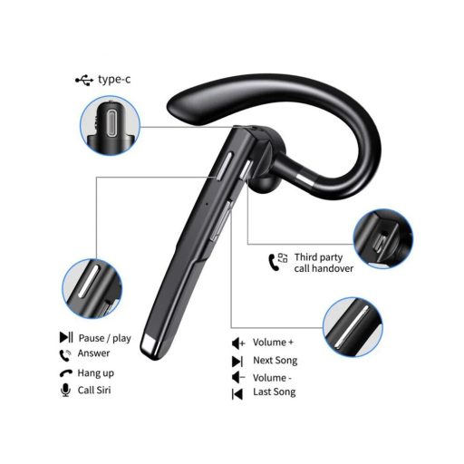 BLAVEC Discover 55 - MONO bluetooth headset + power bank - Fekete