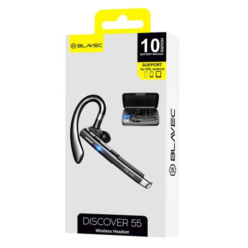 BLAVEC Discover 55 - MONO bluetooth headset + power bank - Fekete
