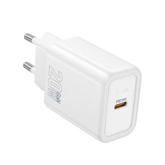 Hoco USB-C 20W-os GaN hálózati gyorstöltő - fehér