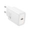Hoco USB-C 20W-os GaN hálózati gyorstöltő - fehér