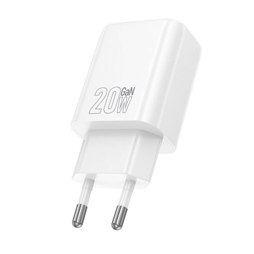 Hoco USB-C 20W-os GaN hálózati gyorstöltő - fehér