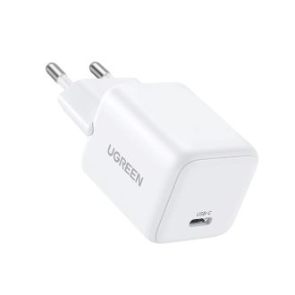 Ugreen USB-C 30W-os GaN hálózati gyorstöltő - fehér
