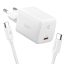 Spigen USB-C 45W-os GaN hálózati gyorstöltő + USB-C kábel - fehér