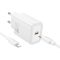 Hoco USB-C 30W-os hálózati gyorstöltő + Lightning kábel - fehér