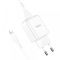 Hoco USB-A 10.5W hálózati töltő + Lightning kábel - fehér