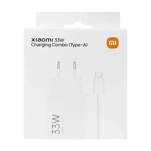 Xiaomi USB-A 33W-os hálózati gyorstöltő + USB-C kábel - fehér