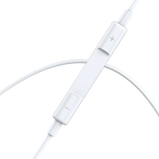 Vezetékes fülhallgató iPhone Lightning, hangerőszabályzóval - BWOO HF179 FEHÉR