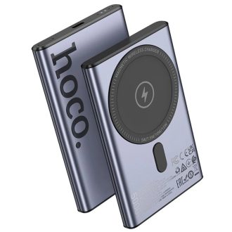   Power bank - Hoco Q32 MagSafe kompatibilis 5000 mAh QC PD 20W, fém szürke 