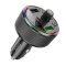 FM transmitter és töltő - Hoco E82 fekete - 2 x USB A + 1 x USB C, QC3.0 PD, 38W+30W, Max.: 68W