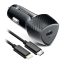 20W-os autós töltő szett - FORCELL F-ENERGY Carbon + USB C / iPhone Lightning kábel