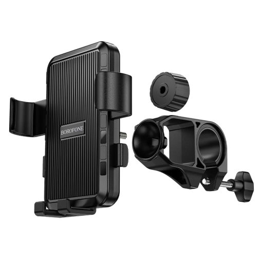 Borofone BH-137 Knight - kerékpár/motorkerékpár telefontartó, kormányra rögzíthető, fekete
