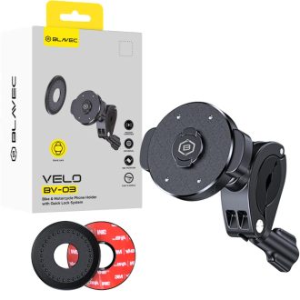   Blavec BV-03 Velo - kerékpár/motorkerékpár telefontartó, Quick Lock Magsafe, fekete