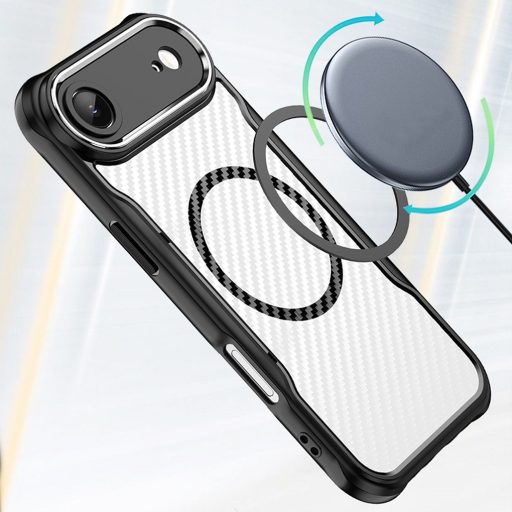 iPhone 17 Air - Defender Carbon Mag ütésálló MagSafe kompatibilis tok fekete