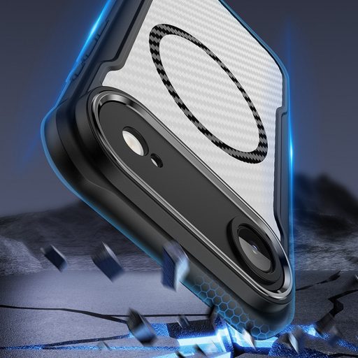 iPhone 17 Air - Defender Carbon Mag ütésálló MagSafe kompatibilis tok fekete