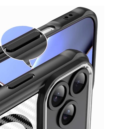 iPhone 17 Pro 6,3" Defender Carbon Mag ütésálló MagSafe kompatibilis tok fekete