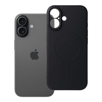 iPhone 17e / 16e SILICONE MAG tok, MagSafe, fekete