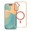 Samsung Galaxy A56 5G - FRAME CLEAR HYBRID MAG - kemény hátlap tok, MagSafe, narancs