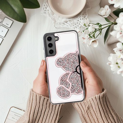 Samsung Galaxy A55 5G - Teddy Bear tok, rózsaszín