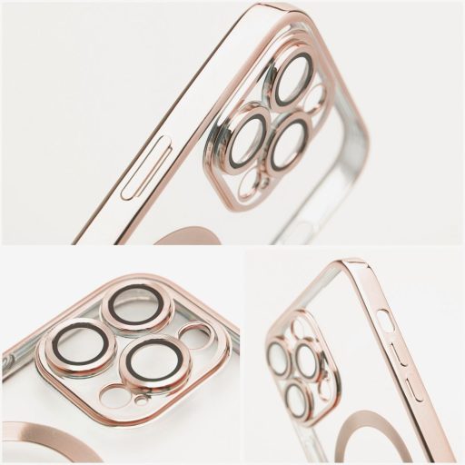 Samsung Galaxy A27 5G ELECTRO MAG COVER MagSafe kompatibilis szilikon tok, rózsaarany