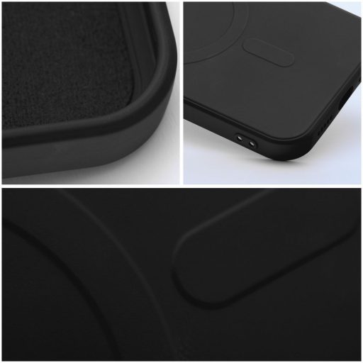 Samsung S25 Plus SILICONE MAG tok, MagSafe, fekete