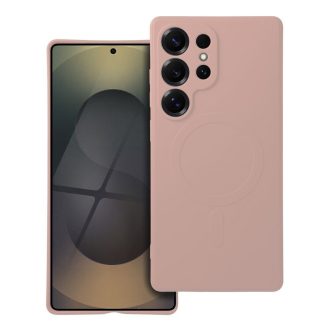   Samsung S25 Ultra SILICONE MAG tok, MagSafe, púderrózsaszín