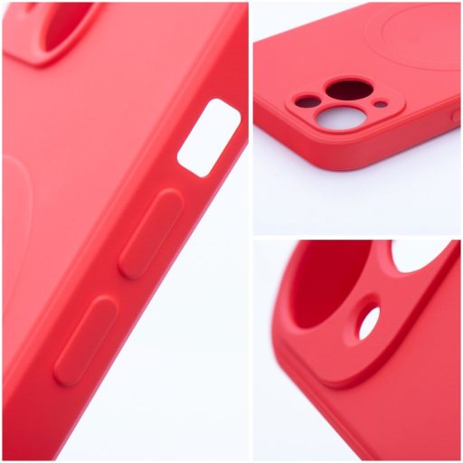 Samsung A16 SILICONE MAG tok, MagSafe, piros