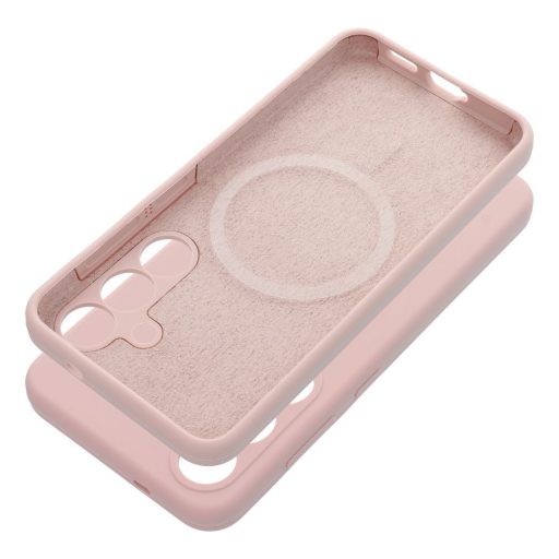 Samsung A16 SILICONE MAG tok, MagSafe, púderrózsaszín