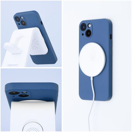 Samsung A16 SILICONE MAG tok, MagSafe, kék