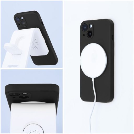 iPhone 16 Pro SILICONE MAG tok, MagSafe, fekete
