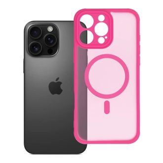  iPhone 16 Pro Max - FULL MATTE MAG kemény hátlap tok, MagSafe, rózsaszín