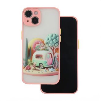 iPhone 15 - Ultra TRENDY tok, kameravédővel, rózsaszín