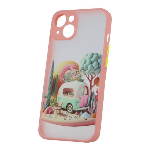 iPhone 15 - Ultra TRENDY tok, kameravédővel, rózsaszín