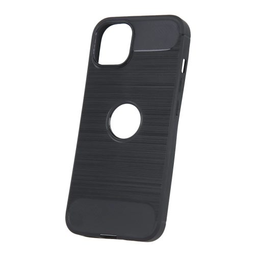 iPhone 15 CARBON SIMPLE szilikon tok, fekete